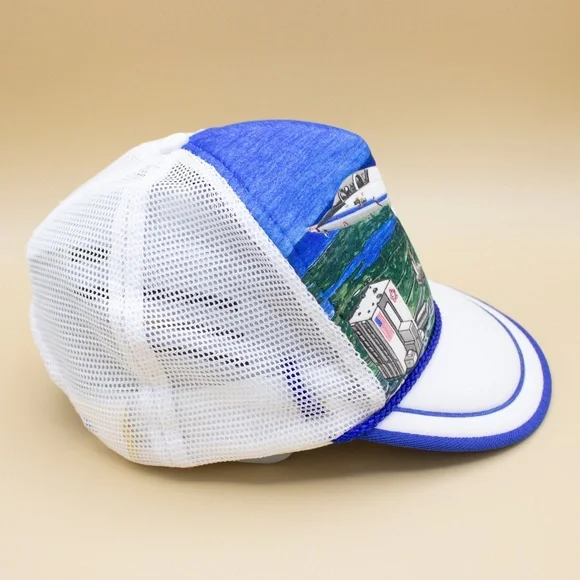 Vintage 80s NASA Kennedy Space Center Kandi Tops Foam front Mesh back Youth size - Picture 4 of 7